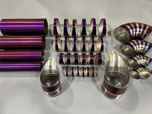 Purple Colored Titanium Pieces