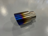 4" Burned Titanium Double Wall Exhaust Tip, 3.00" Tube