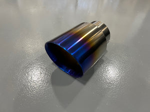 4" Burned Titanium Double Wall Exhaust Tip, 3.00" Tube