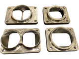 Billet T6 to Dual 2.5" tube Turbo Inlet Flange - SS304