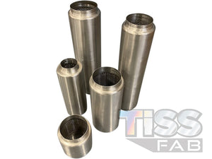 Titanium Muffler / Resonator - 12" Length - Cylinder
