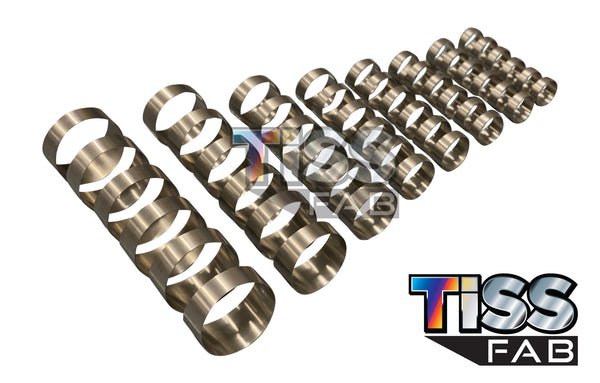 Titanium Pie Cuts - 6pc for 90* bend - Loose Radius - 1.75